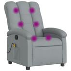 Lichtgrijze Relaxstoel met Massage! Tweedekansje: OP=OP, Huis en Inrichting, Stoelen, Ophalen of Verzenden, Nieuw, Grijs