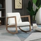 Schommelstoel - Relax - Gestoffeerd - Grijs, Huis en Inrichting, Stoelen, Wit, Nieuw, Ophalen of Verzenden, Modern