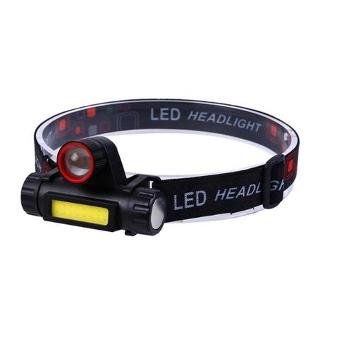 LED hoofdlamp - Oplaadbaar - Wit - 2 in 1, Caravans en Kamperen, Zaklampen, Ophalen of Verzenden
