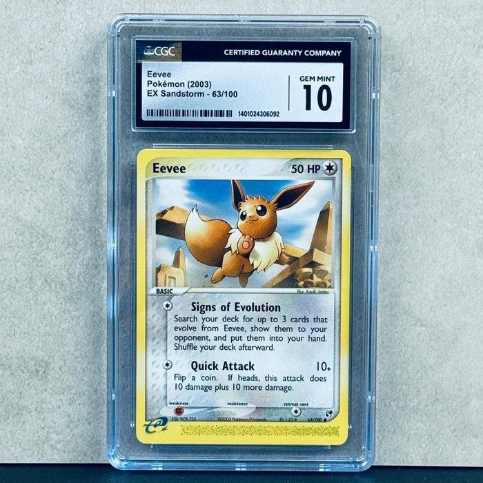 Pokémon Graded card - Eevee 63 - CGC 10, Hobby en Vrije tijd, Verzamelkaartspellen | Pokémon