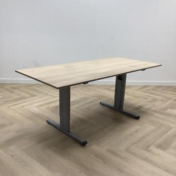 Tweedehands  bureau 180x80 cm, midden eiken -  grijs beschikbaar voor biedingen