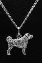 Zilveren Wetterhoun ketting hanger - groot, Verzenden, Nieuw