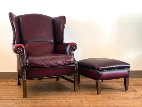 Muylaert - Fauteuil (2) - Leder - Rood leren Chesterfield, Antiek en Kunst, Curiosa en Brocante
