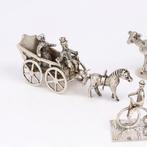 Hert, Velocipede, Paard met koets. - Miniatuur figuur, Antiek en Kunst