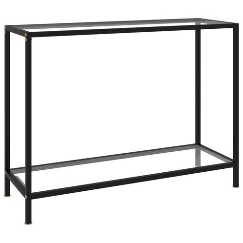 vidaXL Wandtafel 100x35x75 cm gehard glas transparant, Huis en Inrichting, Tafels | Bijzettafels, Nieuw, Verzenden