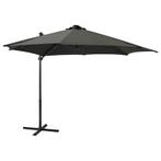 vidaXL Zweefparasol met paal en LED-verlichting 300 cm, Tuin en Terras, Parasols, Verzenden, Nieuw, 3 tot 4 meter, Zweefparasol