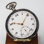 Swiss Pocket Watch - Lépine - Niello (Tula-style) Silver -, Nieuw