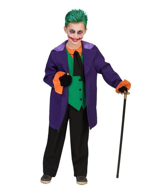 The Joker Boy kostuum kind, Kleding | Heren, Carnavalskleding en Feestkleding, Nieuw, Ophalen of Verzenden