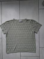 zachtgroen ajour truitje korte mouw van ICHI maat L, Kleding | Dames, T-shirts, Verzenden, Nieuw