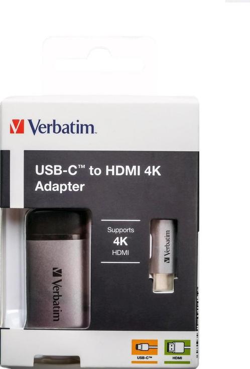 Verbatim 49143 USB-C Adapter [1x USB-C stekker - 1x, Computers en Software, Monitoren, Verzenden