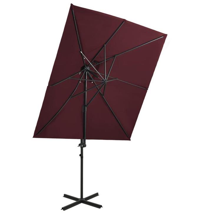 Zonnescherm 250x250cm | retourdeal 57% korting, Tuin en Terras, Parasols, 2 tot 3 meter, Waterdicht, Nieuw, Zweefparasol, Ophalen of Verzenden