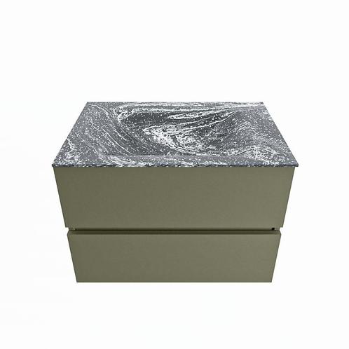 MONDIAZ VICA-DLUX 70cm badmeubel onderkast Army 2 lades., Doe-het-zelf en Verbouw, Sanitair, Bad, Nieuw, Ophalen of Verzenden