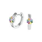Yep! klapoorringen bloem - 12.5 mm - Zilver, Verzenden, Nieuw