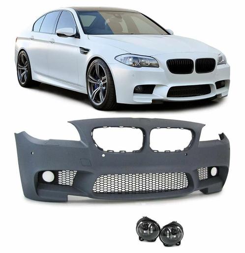 EVO M5 Voorbumper + Mistlampen BMW 5 Serie F10 F11 B2355, Auto-onderdelen, Carrosserie en Plaatwerk, Nieuw, BMW, Voor, Bumper