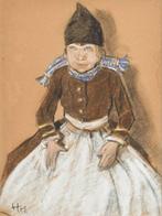 Herman Moerkerk (1879-1949) - Portret van een meisje, Antiek en Kunst, Kunst | Schilderijen | Klassiek