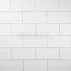 Wandtegel artic handvormlook 10x20cm mat wit wandtegel, Nieuw, Ophalen of Verzenden, 10 m² of meer, Wandtegels