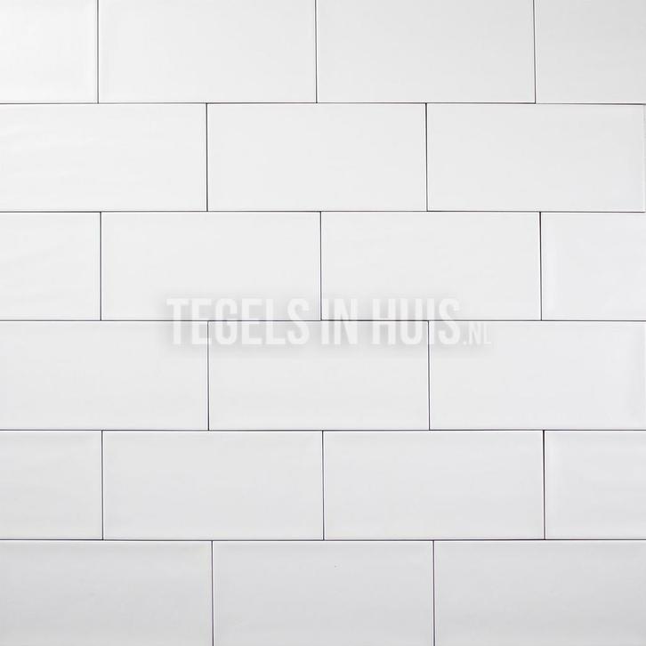 Wandtegel artic handvormlook 10x20cm mat wit wandtegel, Doe-het-zelf en Verbouw, Tegels, Wandtegels, Nieuw, 10 m² of meer, Keramiek
