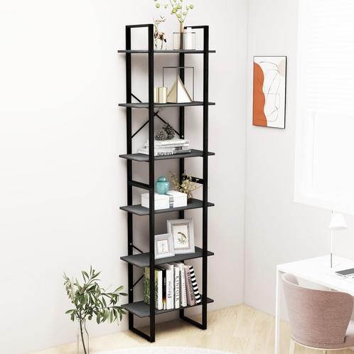 vidaXL Opbergrek 60x30x210 cm massief grenenhout grijs, Huis en Inrichting, Kasten | Boekenkasten, 25 tot 50 cm, Nieuw, Grenenhout
