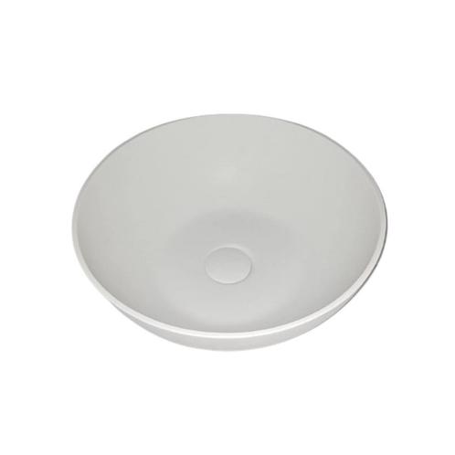 Opbouw Wastafel Sanimex Sardonyx Solid Surface Rond Wit, Doe-het-zelf en Verbouw, Sanitair, Overige typen, Nieuw, Ophalen of Verzenden