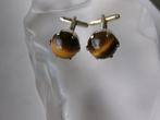 Zilver, Kattenoog - Manchetknopen - Art Deco-stijl