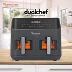 Turbotronic Airfryer XXL DualChef - 9L - 1600W -, Witgoed en Apparatuur, Airfryers, Ophalen of Verzenden, Zo goed als nieuw