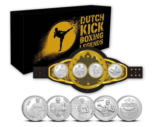 Speciale Set: Nederlandse Kickboks Legendes - Verzilverde, Postzegels en Munten, Munten | Nederland, Verzenden