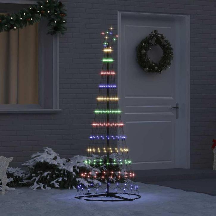 vidaXL LED Kerstboom met 230 LED Multikleur 184.5 cm Metaal, Diversen, Kerst, Nieuw, Verzenden