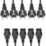 C13 kabel | Nedis | 5 stuks | 5 meter, Computers en Software, Pc- en Netwerkkabels, Verzenden, Nieuw