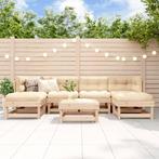 vidaXL 7-delige Loungeset massief grenenhout, Verzenden, Nieuw, 7 zitplaatsen, Loungeset