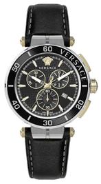 Versace VE3L00222 Greca Chrono horloge 45 mm, Nieuw, Overige merken, Staal, Polshorloge