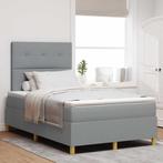 vidaXL Boxspring bed met matras Lichtgrijs 120 x 190 cm Stof, Huis en Inrichting, Slaapkamer | Bedden, Verzenden, Nieuw