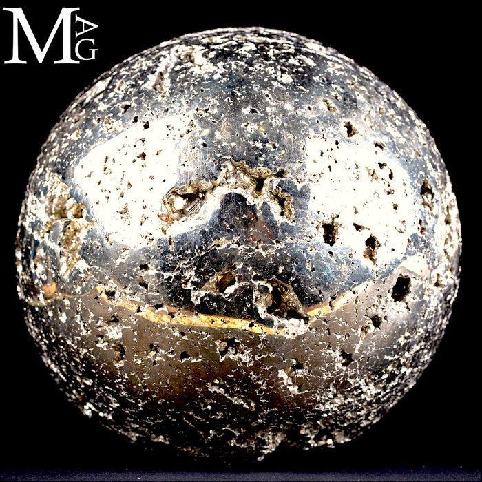 Grote pyrietbol carving Natuurlijke pyrietbol –, Verzamelen, Mineralen en Fossielen