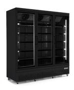 Vrieskast 3 Glasdeuren | 1450 Liter | RVS | Zwarte binnen..., Verzenden, Nieuw in verpakking