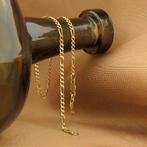 Gouden Figaro schakel armband | 22 cm (heren armband), Sieraden, Tassen en Uiterlijk, Armbanden, Ophalen of Verzenden, Gebruikt