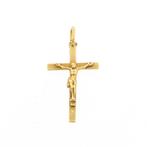 Gouden hanger van kruis met corpus (religieus, kruis hanger), Ophalen of Verzenden, Gebruikt, Goud, Overige merken