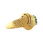 Gouden ring met smaragd 18 krt, Sieraden, Tassen en Uiterlijk, Ringen, Nieuw, Ophalen of Verzenden