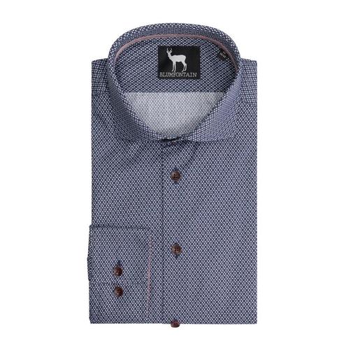 GENTS - Blumfontain bloemetje navy - L, Kleding | Heren, Overhemden, Verzenden