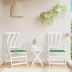 vidaXL Tuinstoelkussens 2 st 40x40x3 cm oxford stof groen, Verzenden, Nieuw, Groen