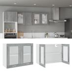 vidaXL Hangkast Lyon 80x31x60 cm bewerkt hout grijs sonoma, Huis en Inrichting, Keuken | Keukenelementen, Verzenden, Nieuw, Grijs