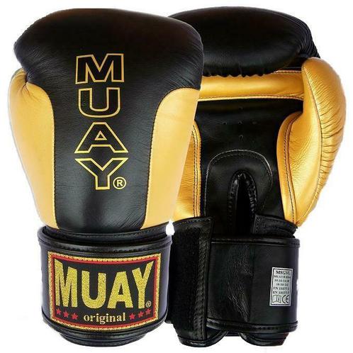 Muay Bokshandschoenen Premium - Zwart/Goud, Sport en Fitness, Vechtsporten en Zelfverdediging, Nieuw, Ophalen of Verzenden