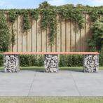 vidaXL Tuinbank schanskorfontwerp 203x31x42 cm massief, Verzenden, Nieuw