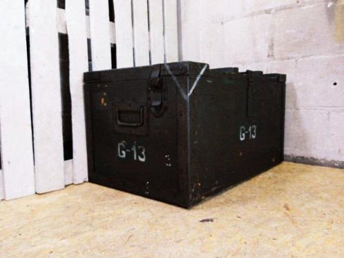 Krat - Grote militaire koffer - Vurenhout, Antiek en Kunst, Antiek | Wandborden en Tegels