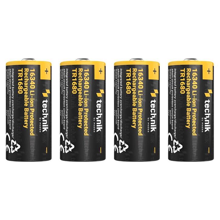 Technik Oplaadbare Lithium Batterij - Li-ion - 16340 /, Audio, Tv en Foto, Accu's en Batterijen, Nieuw, Verzenden