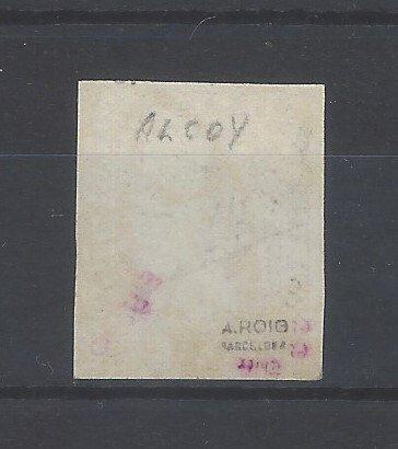 Spanje 1850 - Zeldzame Elizabeth II-stempel - datumstempel, Postzegels en Munten, Postzegels | Europa | Spanje