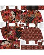 Canvas Katoen Bloemen & Vrouw Tas Paneel, Hobby en Vrije tijd, Nieuw, Overige kleuren