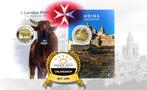 2 x 2 Euro 2025 Malta Mdina en maltesischer Ochse im Orig..., Verzenden
