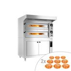 GGM Gastro | Elektrische pizzaoven - 9+9x 33cm - Handmatig -, Onderbouw afzuigkap, Verzenden, Nieuw, Motor