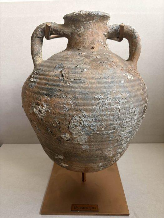 Byzantijns Aardewerk Vaas met dubbele oren - 40 cm -, Verzamelen, Mineralen en Fossielen