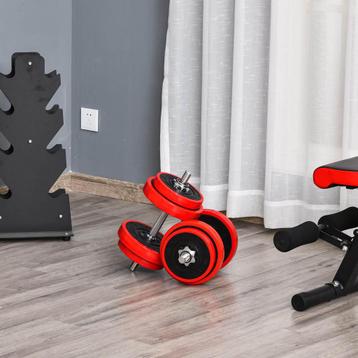 Dumbbell – Verstelbare 2-in-1 - Rood+zwart beschikbaar voor biedingen