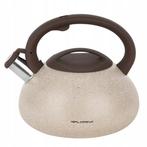 Florina Lava fluitketel RVS beige / bruin 2.5 Liter - ook, Witgoed en Apparatuur, Waterkokers, Ophalen of Verzenden, Nieuw